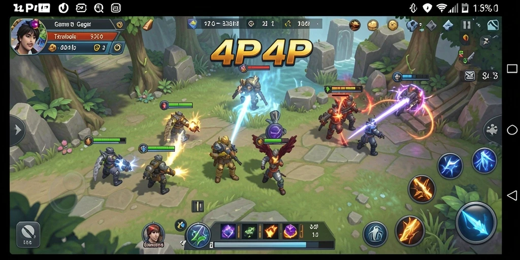 Tampilan gameplay menakjubkan dengan strategi yang mendalam di 4P4P.