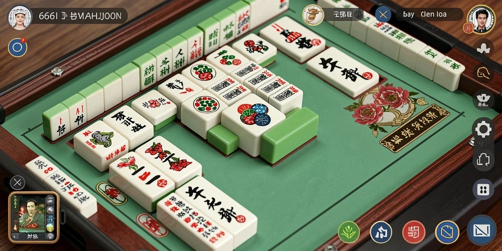 Tampilan gameplay menampilkan ubin Mahjong yang menarik dan lingkungan permainan yang dinamis.
