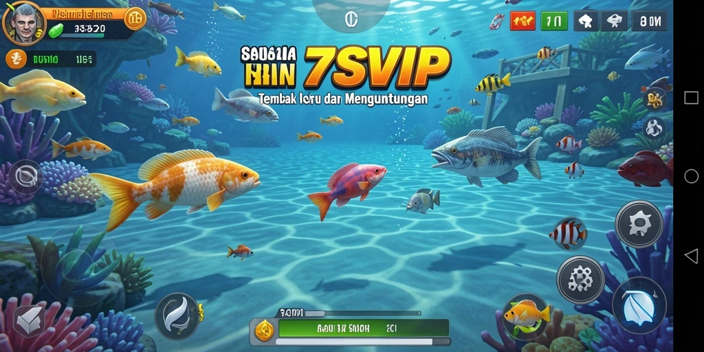 Screenshot menampilkan aksi menangkap ikan di 7SVIP.