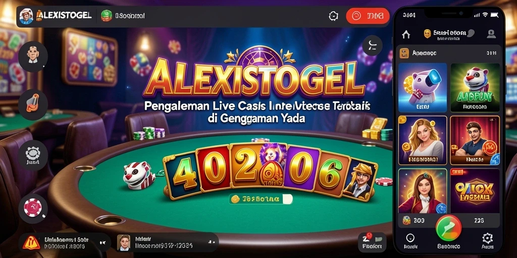 Tampilan gameplay ALEXISTOGEL dengan dealer langsung dan suasana kasino yang menyenangkan.