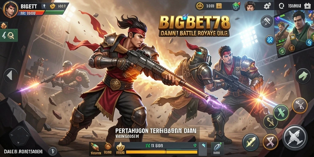 Gameplay seru BIGBET78 dalam pertarungan Battle Royale yang menegangkan.