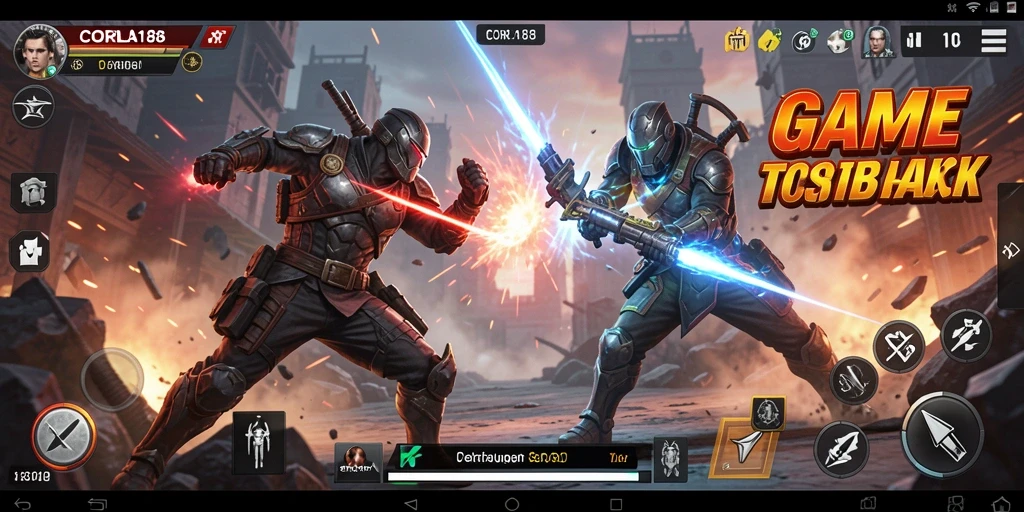 Tangkapan layar dari gameplay aksi yang menegangkan di CORLA188.