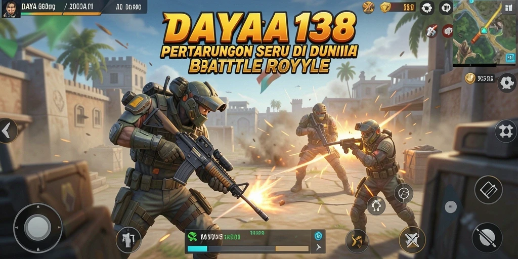 Gameplay seru dan mendebarkan di dalam arena Battle Royale.