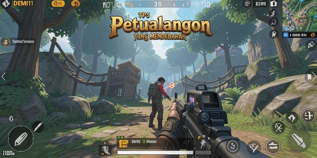 Tampilan gameplay mendebarkan dalam game TPS DEMI11.