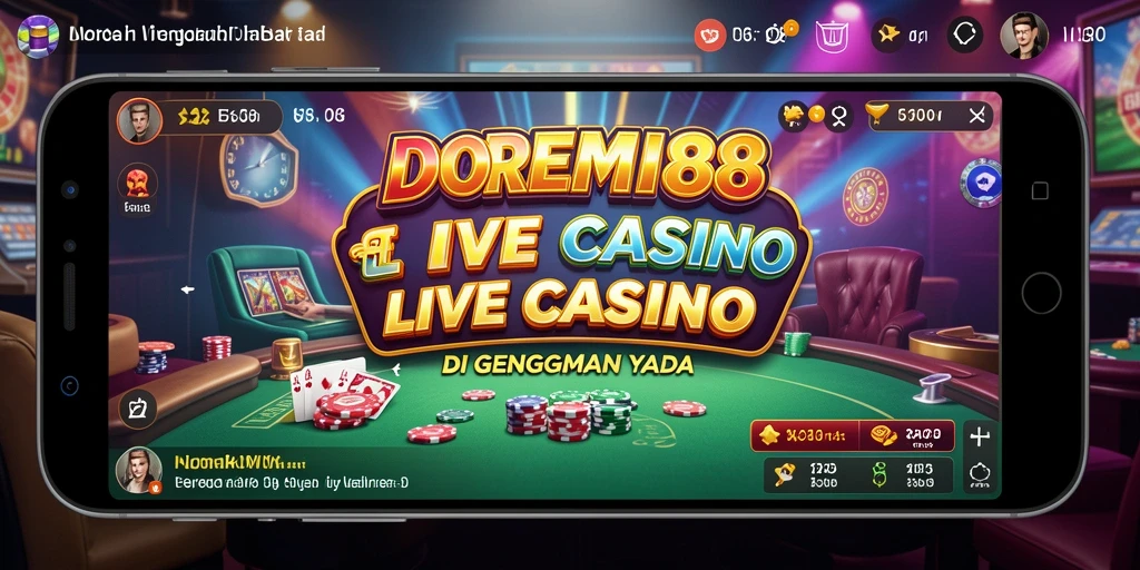 Tampilan gameplay DOREMI88 dengan dealer langsung berinteraksi.