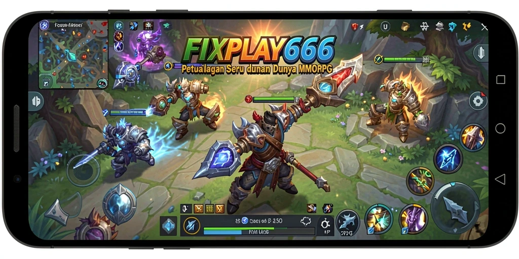 Tampilan gameplay menakjubkan di dunia MMORPG FIXPLAY666.