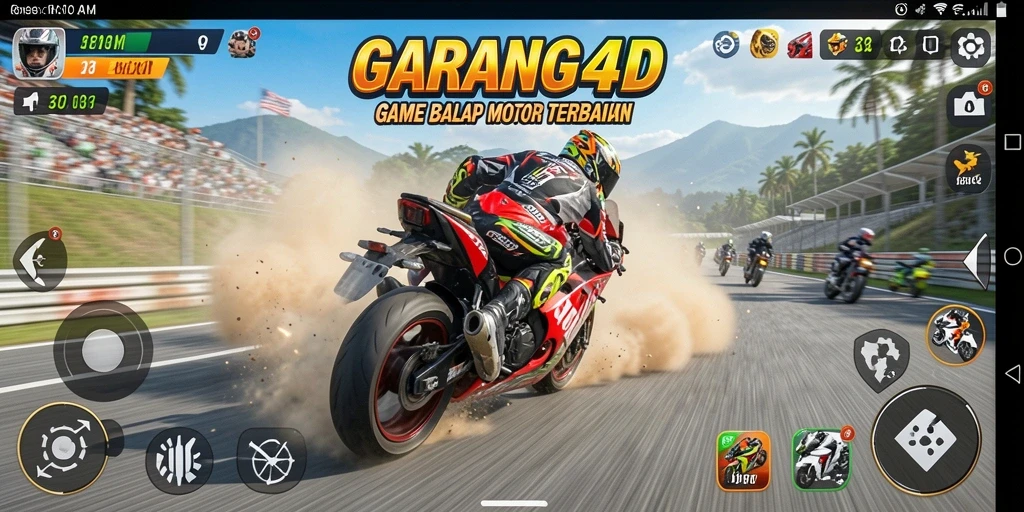 Gameplay menegangkan dalam balapan motor GARANG4D.
