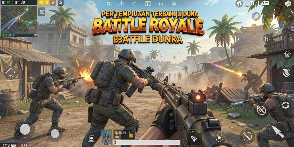 Gameplay GT108 yang seru di arena Battle Royale.