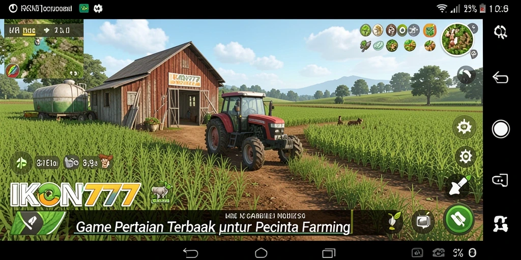 Screenshot IKON777 menunjukkan petani yang sedang merawat tanaman di ladang.
