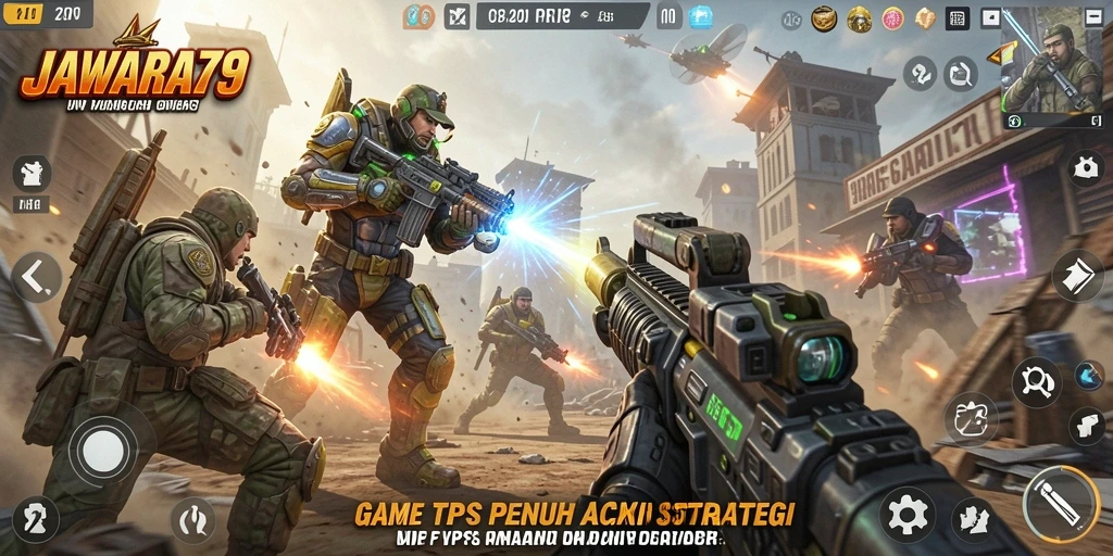 Screenshot gameplay JAWARA79 menampilkan aksi pertempuran yang mendebarkan.