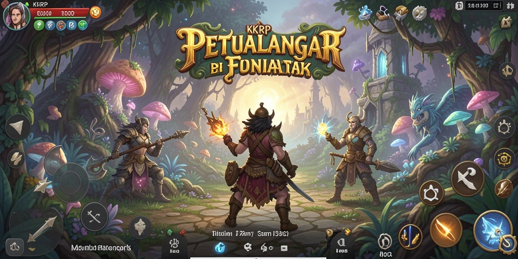 Tangkapan layar menampilkan aksi seru dalam permainan RPG KKRP.