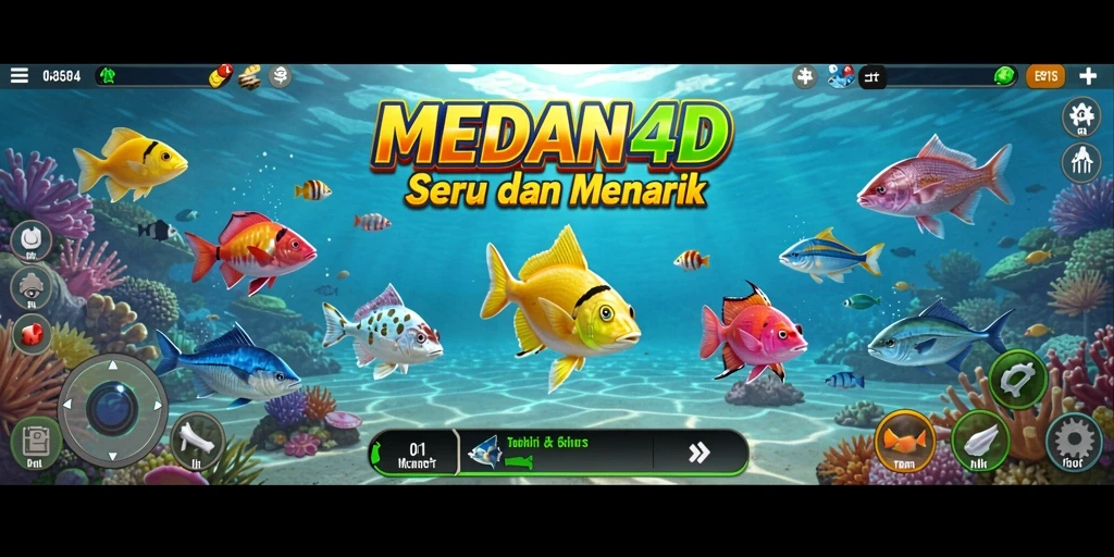 Screenshot gameplay MEDAN4D menunjukkan aksi seru menembak ikan.