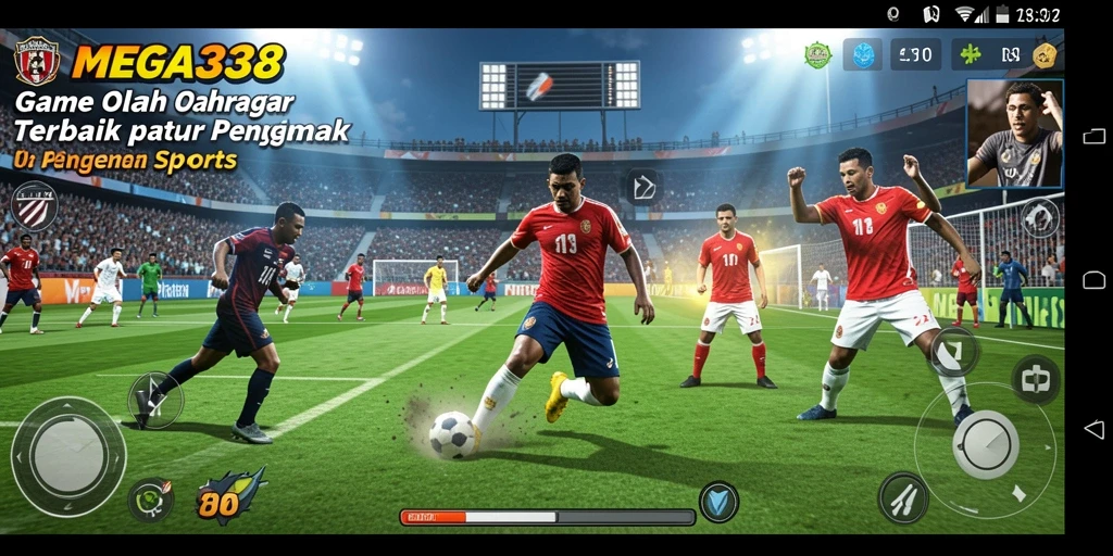 Screenshot tampilan gameplay seru dari MEGA338, sebuah game olahraga menarik.
