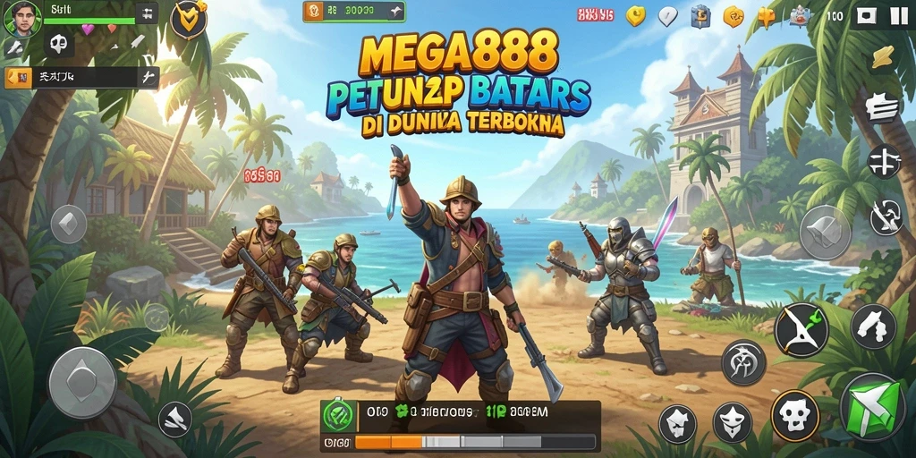Screenshot MEGA888 menampilkan petualangan di dunia Open World yang luas.