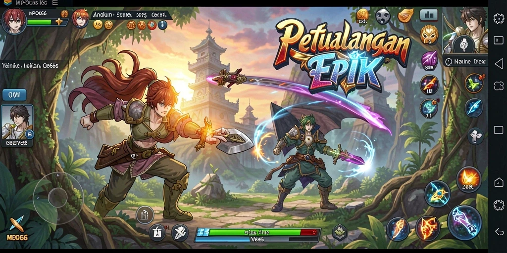 Screenshots petualangan seru dalam game Anime MPO666.
