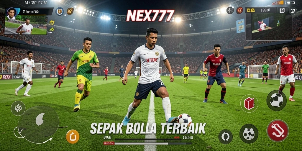 Gameplay mendebarkan NEX777 dengan aksi sepak bola penuh strategi.