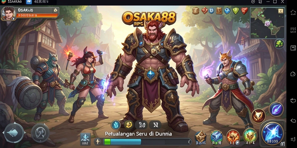 Screenshot menampilkan aksi seru dalam gameplay RPG OSAKA88.