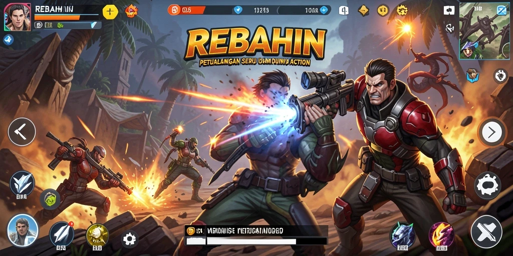 Screenshot gameplay REBAHIN yang menampilkan adegan aksi seru.