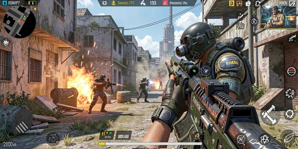 Gameplay dinamis dan menegangkan dari RSNVIP7 di medan perang.