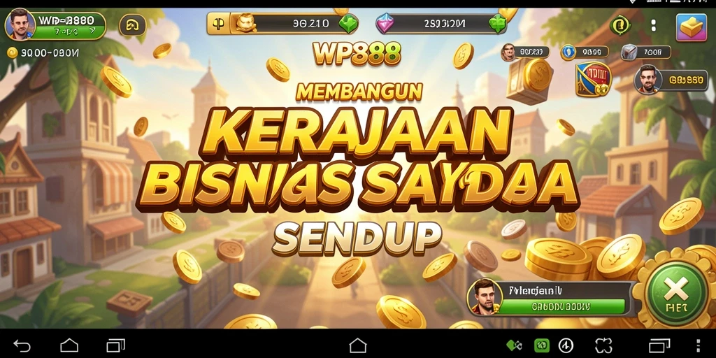 Tampilan gameplay <strong>WP888</strong> yang menakjubkan dengan fokus pada pembangunan bisnis.